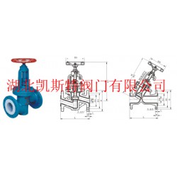 閥門J41F4 J41F46襯氟截止閥 凱斯特生產