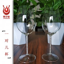 華安玻璃制品廠加工定制玻璃制品 可來樣定制 高硼硅水鉆紅酒杯