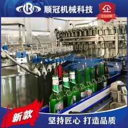 玻璃瓶啤酒灌裝機 碳酸飲料灌裝機 全自動液體生產(chǎn)線設(shè)備